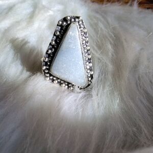 Amazing Angelite Silver Plated Gemstone Ring
